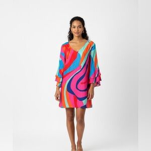 Vibrant Multicolor Long Sleeve Dress